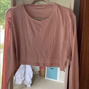 Cropped Ribbed Sweater